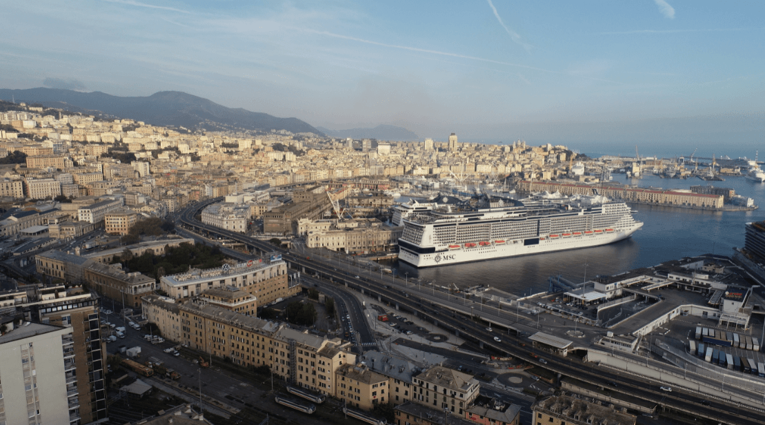 Le MSC Grandiosa à Gênes ce Dimanche - © MSC Croisières