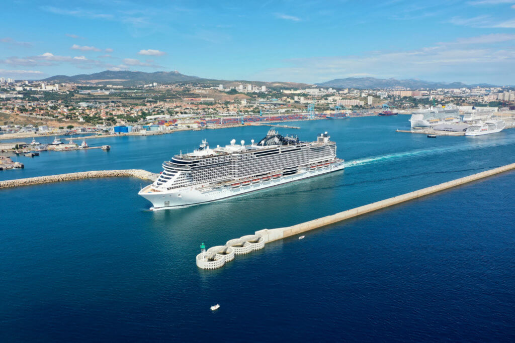Le MSC Seaside quittant Marseille le dimanche 4 juillet 2021 - © Cédric Denoyer